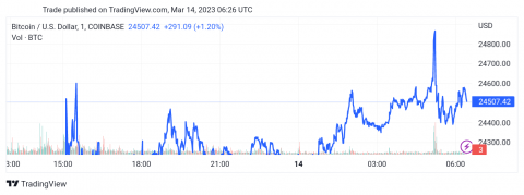 سعر البتكوين (BTCUSD) يستمر بتحقيق المكاسب – تحليل - 14-03-2023