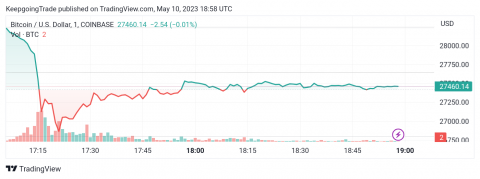 سعر البتكوين (BTCUSD) يفقد العزم – تحليل - 10-05-2023