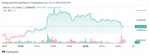 سعر البتكوين (BTCUSD) يتجه نحو الدعم – تحليل - 13-07-2023