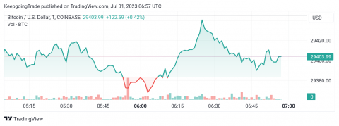 سعر البتكوين (BTCUSD) يحاور الدعم – تحليل - 31-07-2023