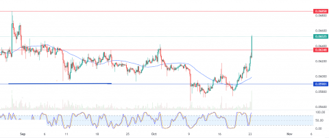 دوج كوين دولار (DOGEUSDT) يقفز ارتفاعاً – تحليل – 23-10-2023