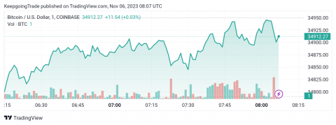 سعر البتكوين (BTCUSD) يتماسك فوق الدعم – تحليل - 06-11-2023