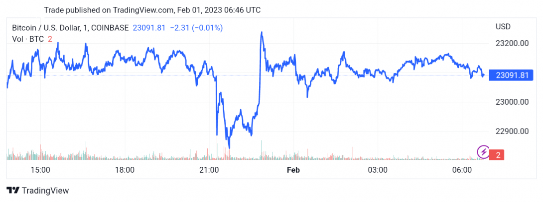 سعر البتكوين (BTCUSD) يحصل على إشارة سلبية – تحليل - 01-02-2023