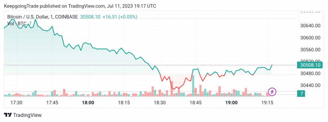 سعر البتكوين (BTCUSD) يختبر المقاومة – تحليل - 11-07-2023